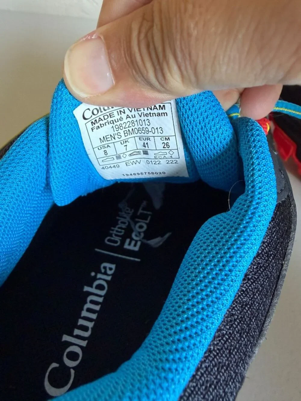 Columbia Hatana Max Outdry Waterproof Trail Shoes Men's US 8 Black Compass Blue